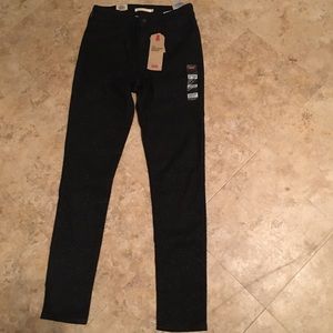 Levi’s 721 high rise skinny black sparkle jeans 6